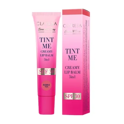 Claresa Care All Day Tint Me koloryzujący balsam do ust 3w1 z filtrem SPF30 Bubble Tea 12 ml