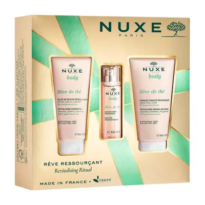 Nuxe Revitalising Ritual zestaw prezentowy woda perfumowana 30 ml + żel pod prysznic 100 ml + peeling do ciała 150 ml