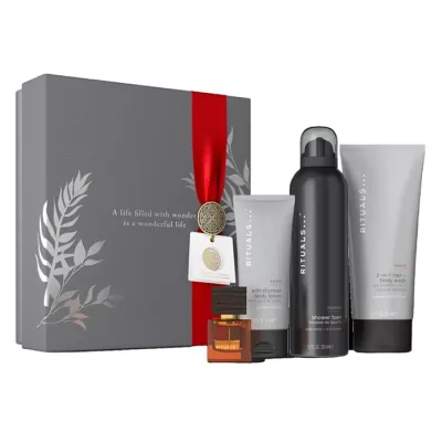 Rituals męski zestaw prezentowy żel do mycia ciała i włosów + pianka do mycia ciała + balsam + woda perfumowana