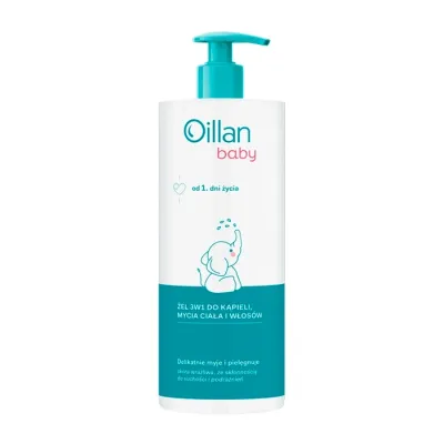 Oillan Baby żel 3w1 do kąpieli, mycia ciała i włosów 750 ml