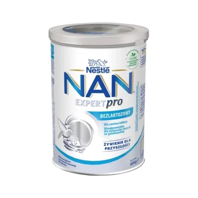 Nan Expert Pro Bezlaktozowy mleko początkowe w proszku dla niemowląt od urodzenia 400g