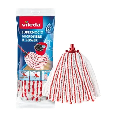 Vileda Supermocio Microfibre&Power Refill wkład do mopa sznurkowego 1 sztuka