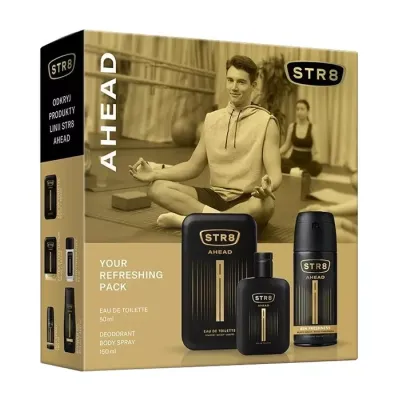 STR8 AHEAD WODA TOALETOWA 50ML + DEZODORANT 150ML