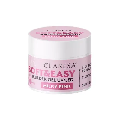 Claresa Soft & Easy żel budujący UV/LED Milky Pink 12g