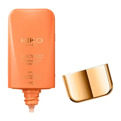 KIKO Milano Juicy Fizz nawilżający fluid do twarzy z filtrem SPF50 03 Macadamia 28 ml