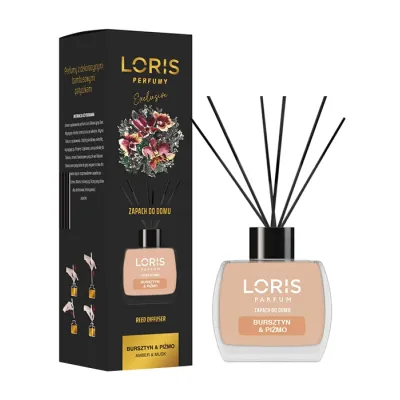 Loris odświeżacz powietrza patyczki zapachowe Amber & Musk 120ml