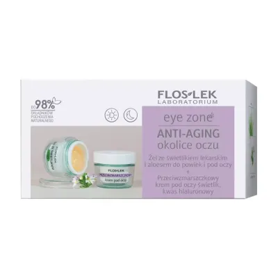 FLOSLEK ANTI-AGING ZESTAW ŻEL DO POWIEK I POD OCZY 10G + KREM POD OCZY 15ML