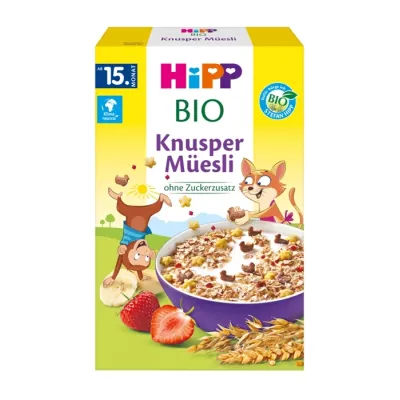 HiPP Bio od pokoleń musli wielozbożowe od 15 miesiąca życia Banany-Truskawki 200g