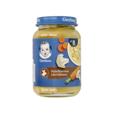 Gerber obiadek po 8 miesiącu Kalafiorowa z królikiem 190 g