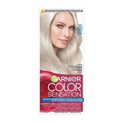 Garnier Color Sensation rozjaśniająca trwała farba do włosów S1 Platynowy Blond