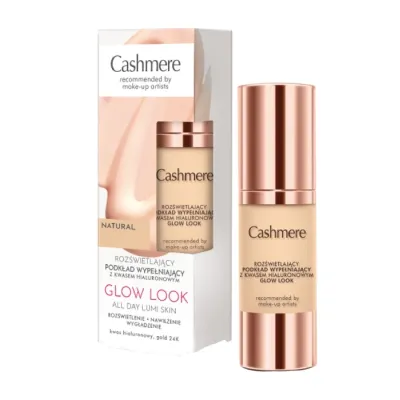 Cashmere Glow Look rozświetlający podkład wypełniający z kwasem hialuronowym Natural 30 ml