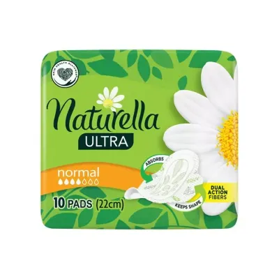 NATURELLA ULTRA NORMAL 22 CM PODPASKI HIGIENICZNE ZE SKRZYDEŁKAMI 10 SZTUK
