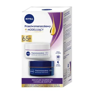 NIVEA Przeciwzmarszczkowy + Modelujący 2 pack krem na dzień SPF30 65+ 50 ml + krem na noc 50 ml