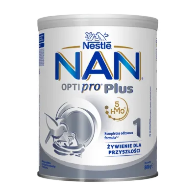 Nestle NAN Optipro Plus 1 Hm-O mleko początkowe w proszku dla niemowląt od urodzenia 800g