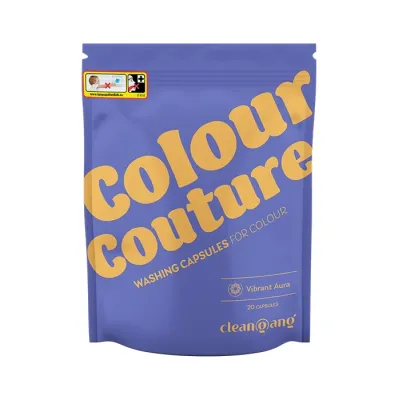 CLEANGANG COLOUR COUTURE KAPSUŁKI DO PRANIA TKANIN KOLOROWYCH VIBRANT AURA 20 SZTUK