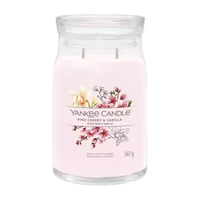 Yankee Candle Signature duża świeca zapachowa Pink Cherry & Vanilla 567 g