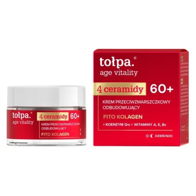 Tołpa Age Vitality 4 Ceramidy odbudowujący krem przeciwzmarszczkowy 60+ na dzień i noc 50 ml