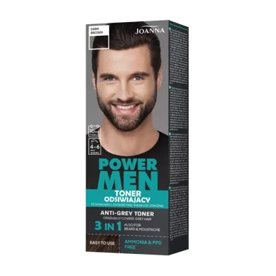 Joanna Power Men toner odsiwiający 02 Dark Brown 80g