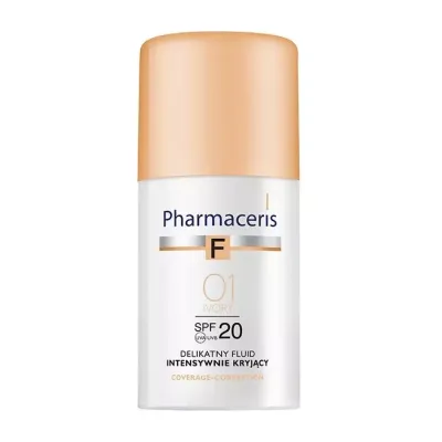 Pharmaceris F Coverage Correction delikatny fluid intensywnie kryjący SPF20 01 Ivory 30 ml