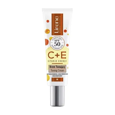 Lirene Dermoprogram C+E Vitamin Energy tonujący krem do twarzy SPF50 30 ml