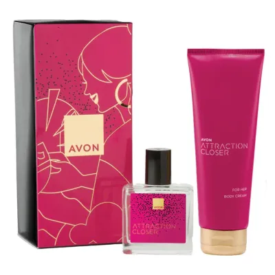 Avon Attraction Closer for Her woda perfumowana spray 30ml + balsam do ciała 125ml