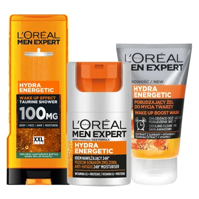L'Oréal Paris Men Expert Hydra Energetic zestaw żel pod prysznic + żel myjący + krem nawilżający