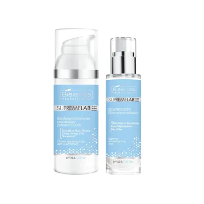Bielenda Professional Supremelab Hydra Glow zestaw eliksir kojąco-nawilżający 30 ml + krem nawadniający 50 ml