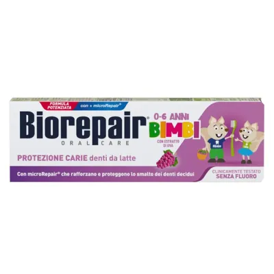 Biorepair Kids pasta do zębów dla dzieci 0-6 lat Winogrona 50 ml