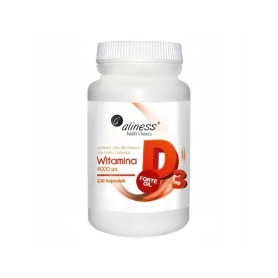 Aliness witamina D3 Forte Oil 4000 j.m. suplement diety 120 tabletek