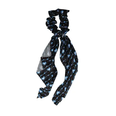 Donegal gumka do włosów scrunchie apaszka FA-5657 Niebieskie Serduszka
