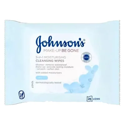Johnson's Make-up Be Gone nawilżające chusteczki do demakijażu twarzy 5w1 Dry Skin 25szt