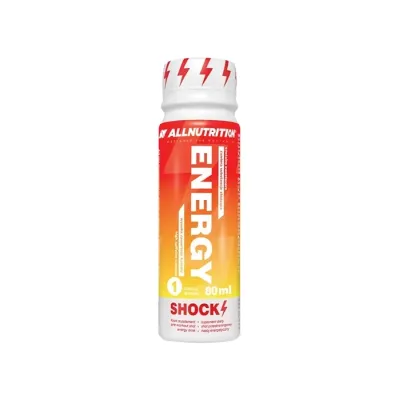 Allnutrition Shock Energy napój przedtreningowy z kofeiną, tauryną i jabłczanem cytruliny 80 ml