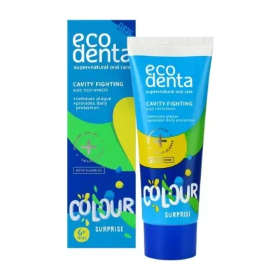 Ecodenta Kolorowa Niespodzianka pasta do zębów dla dzieci przeciw próchnicy 75 ml