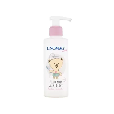 Linomag Emolienty żel do mycia ciała i głowy dla dzieci i niemowląt 200 ml