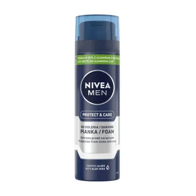 NIVEA MEN Protect&Care pianka do golenia z aloesem dla mężczyzn 200 ml