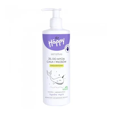 Bella Happy Sensitive emolientowy żel do mycia ciała i włosów dla dzieci 400 ml