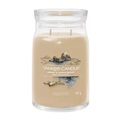 Yankee Candle Signature duża świeca zapachowa Amber & Sandalwood 567 g