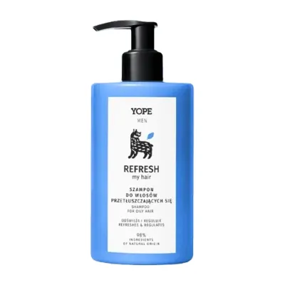 Yope Men Refresh My Hair regulujący szampon do włosów przetłuszczających 300ml
