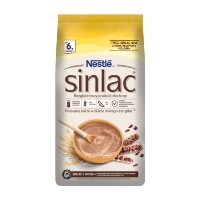 Nestle Sinlac bezglutenowy produkt zbożowy bez laktozy po 6 miesiącu 500g