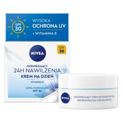 NIVEA 24h Nawilżenia odświeżający krem do twarzy na dzień SPF30 50 ml