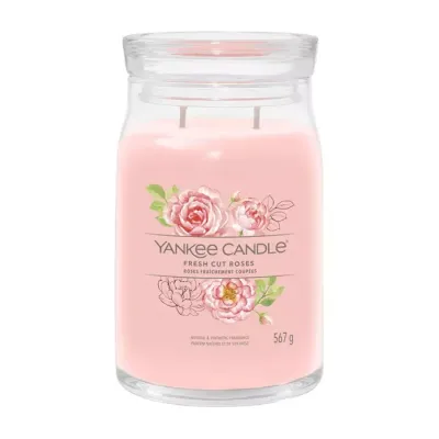 Yankee Candle Signature duża świeca zapachowa Fresh Cut Roses 567 g