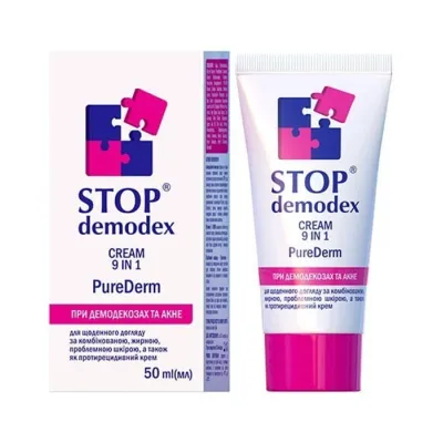 GoldenPharm Stop Demodex PureDerm krem do twarzy 9w1 50ml