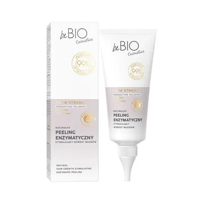 Bebio Grow Strong naturalny peeling enzymatyczny stymulujący wzrost włosów 100 ml