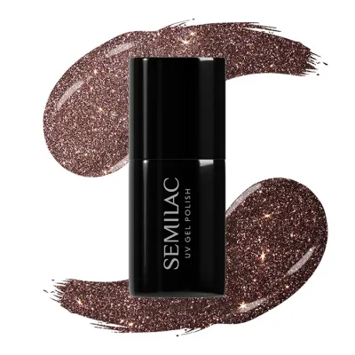 Semilac Magnetic Glow Cat Eye lakier hybrydowy 333 Shine Brown 7 ml