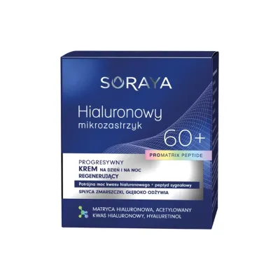 Soraya Hialuronowy Mikrozastrzyk progresywny krem regenerujący na dzień i na noc 60+ 50ml