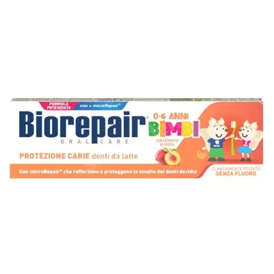 Biorepair Kids pasta do zębów dla dzieci 0-6 lat Brzoskwinia 50 ml