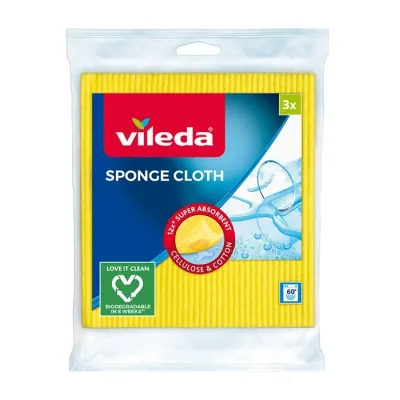 Vileda Sponge Cloth pucerka gąbkowa ściereczka 3 sztuki