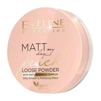 Eveline Cosmetics Matt My Day sypki puder brzoskwiniowy 6 g