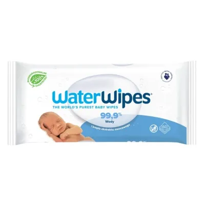 WaterWipes biodegradowalne chusteczki nawilżane 60 sztuk