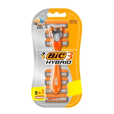 BIC Hybrid 3 maszynka do golenia dla mężczyzn rączka + 6 wkładów
